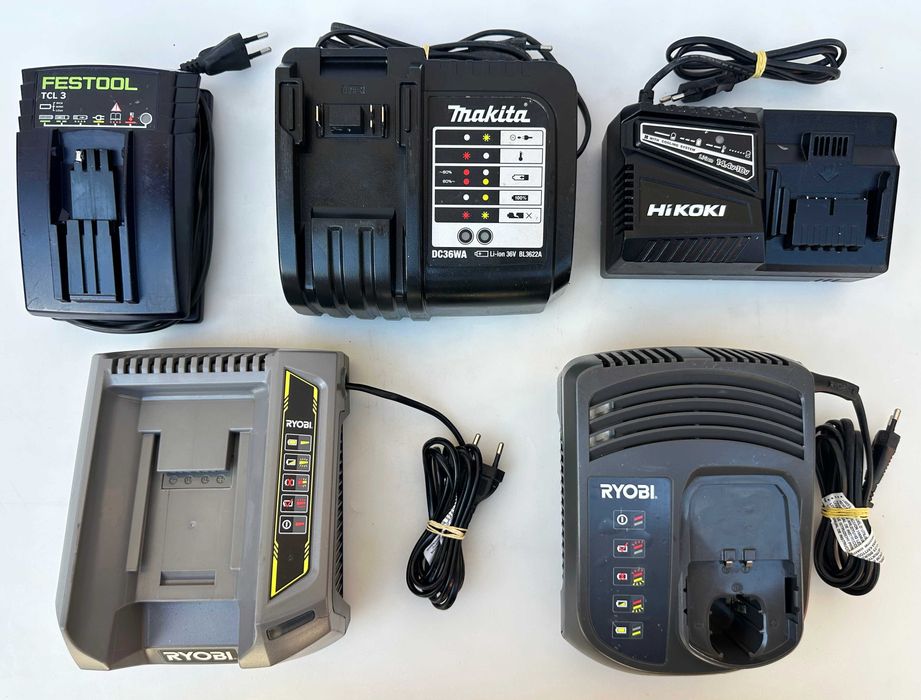 Зарядни устройства Festool, Makita, HiKoki, Ryobi
