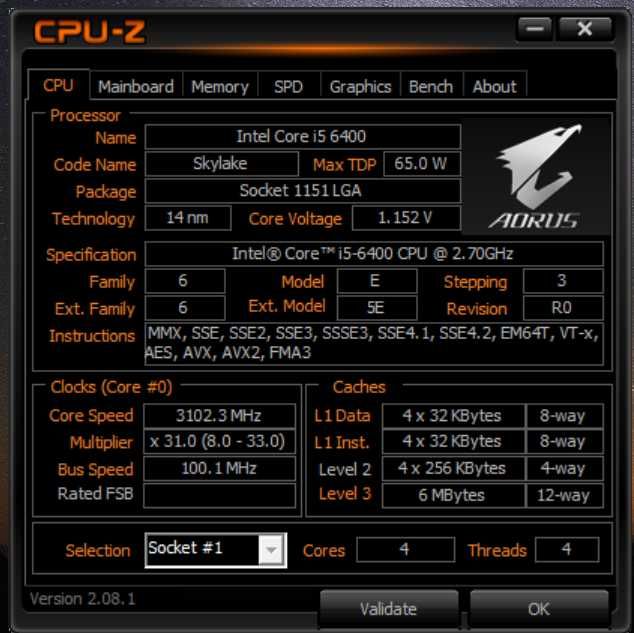 Placa de baza Gigabyte H110M-D2P-WG + Procesor intel I5-6400+DDR 4