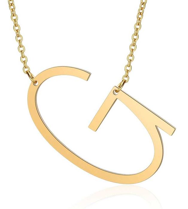 Lantisor inox cu initiale