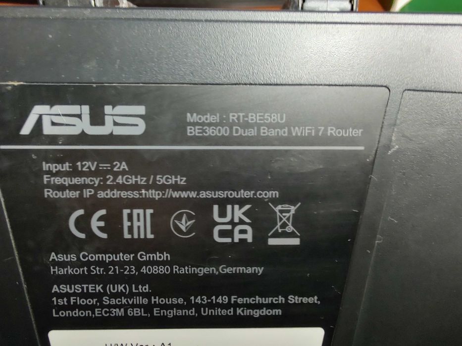 Router wireless ASUS RT-BE58U Dual-Band 688 + 2882 Mbps, WiFi 7