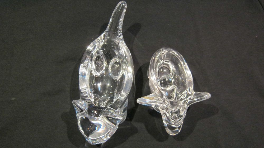 Cristal exclusiv,rar,unicat,JANNES LE CHATEL,manufactura,2 piese.