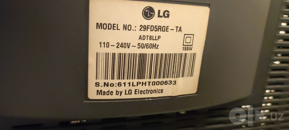 Televizor LG + подставка+ муз центр 
Modeli 29FE5RGE-TA
Ekran 42 x 55