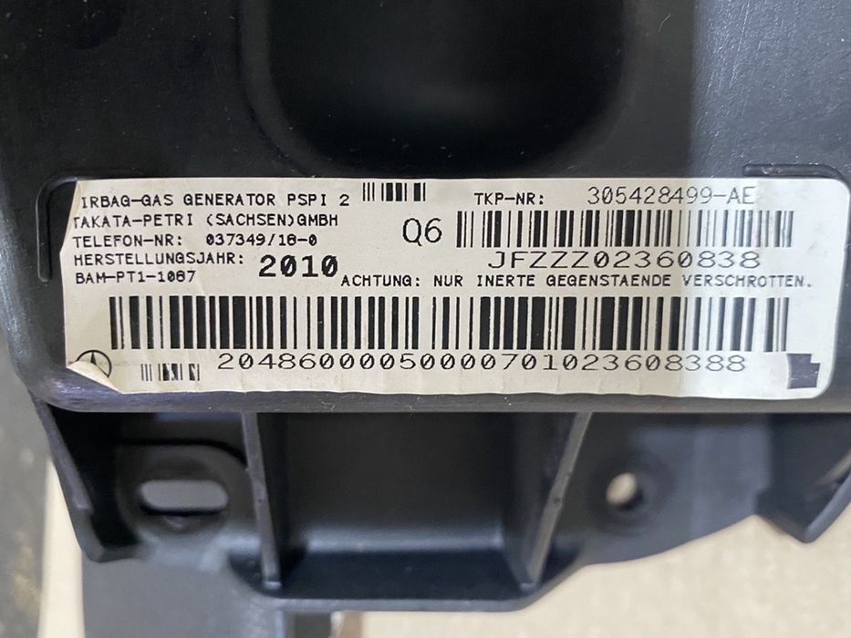 Kit airbag / Airbag sofer pasager genunchi centuri Mercedes C W204