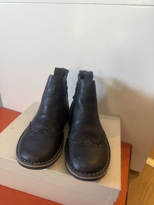 Детски боти Armani Junior , естествена кожа, №33