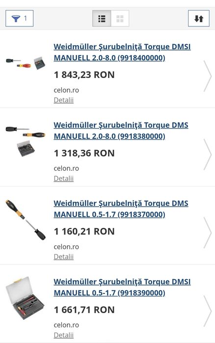Șurubelniță Dinamometrica Torque DMS MANUELL 0.5-1.7 -Weidmuller