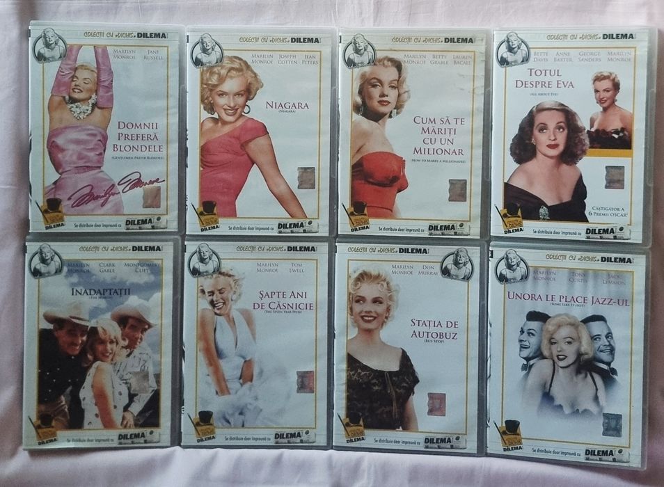 Colectie filme Marilyn Monroe 8 Dvd