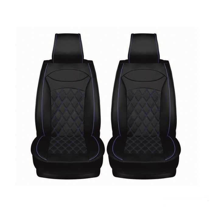 Калъф за седалка 1158 - 2 части Черно/Синьо