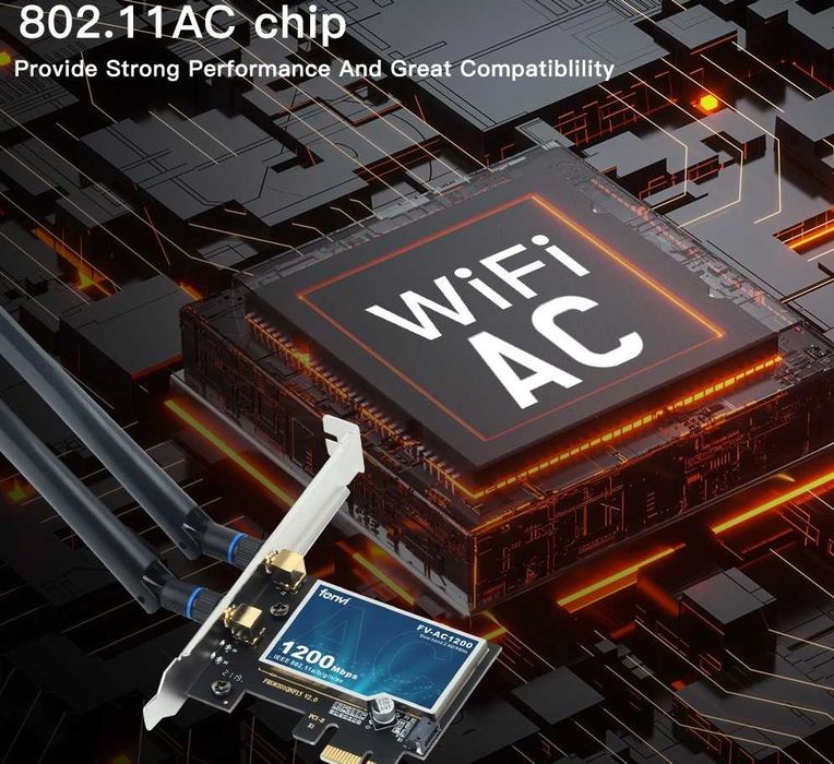 Placa wireless FV-AC1200 Dual Band 2.4Ghz/5Ghz 802.11AC + Bluetooth4.0