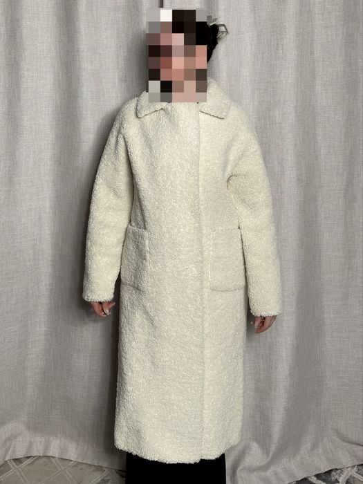 Дубленка молочного цвета
