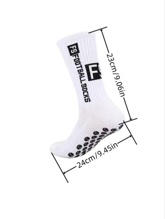 Set 2 Perechi Football Socks Alb+Negru