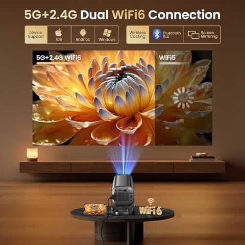 Нов мини смарт Преносим проектор 200 инча Android WiFi Bluetooth HDMI