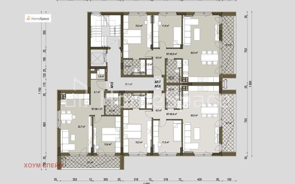Продава се Тристаен апартамент в с. Бистрица, Област София-град - 114 кв.м за 1161 €/кв.м - Снимка #1