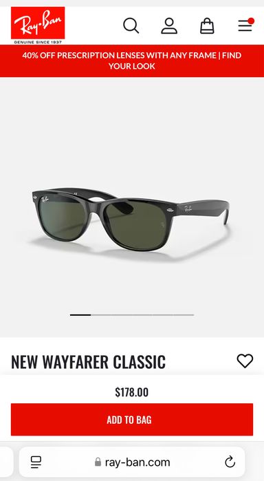 Ray Ban очки New Wayfarer