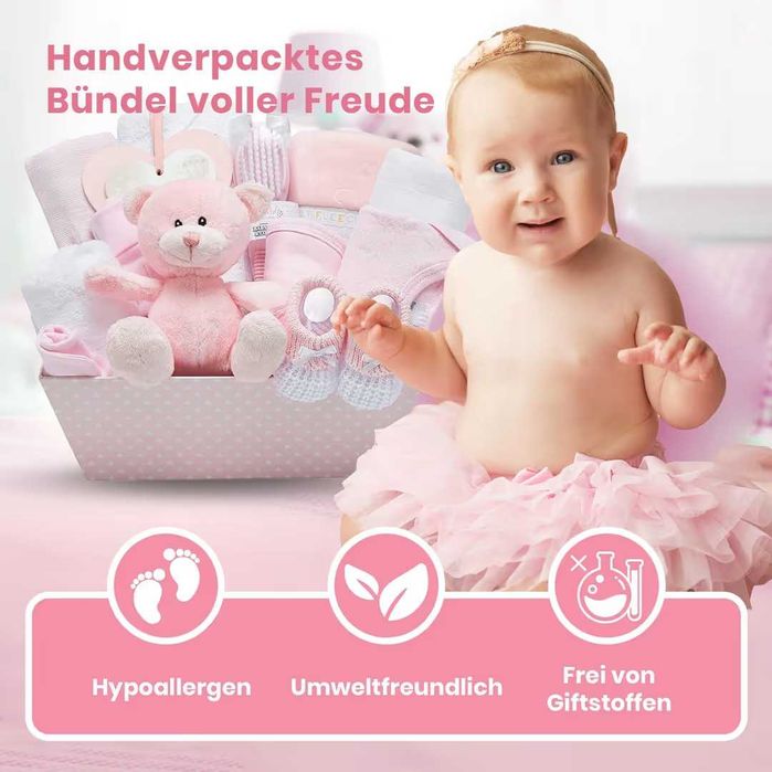 Set Cadou pentru Bebeluș cu Cutie de Amintiri