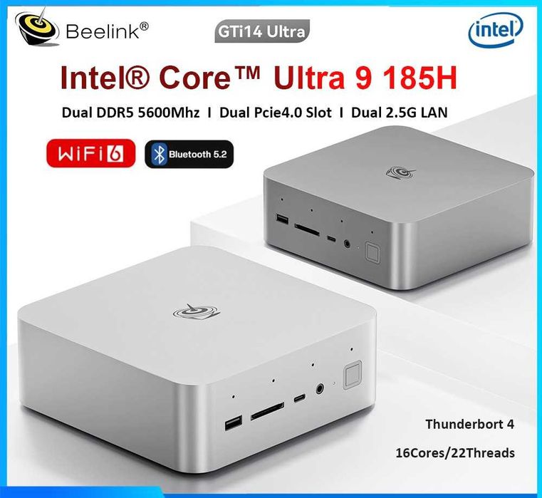 Mini PC Мини Пк Beelink GTI14 Intel Core Ultra 9 185 64GB DDR5 2TB SSD