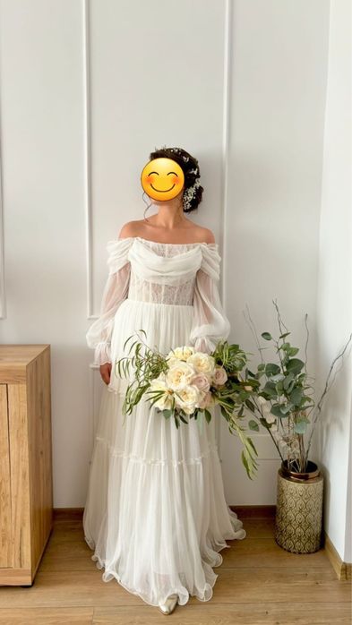 Rochie de mireasa-Matase naturala