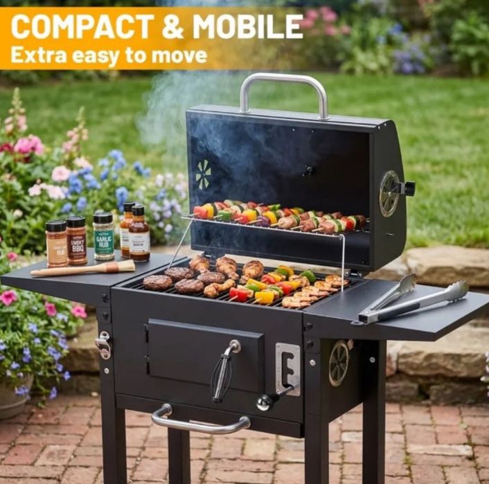 Барбекю градинско с термометър