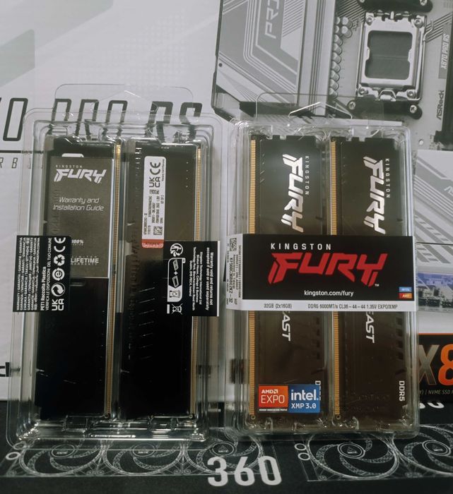 Рам памет 32GB (2x16GB) DDR5 6000MHz CL36 Kingston FURY - Гаранция