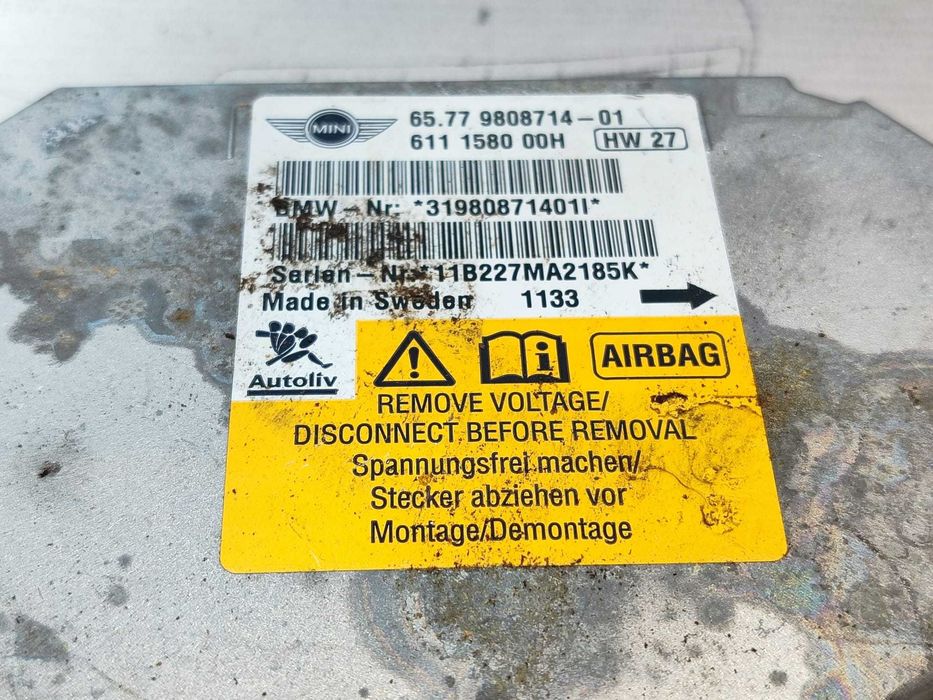 Modul electronic airbag Mini Cooper R56 2.0 Diesel Cod: 65.77 9808714-01 2011 / [2005-2014] (5F3)