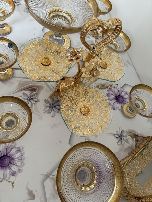 Набор посуда богема из 11 предметов ваза для фруктов  сладостей  и оре