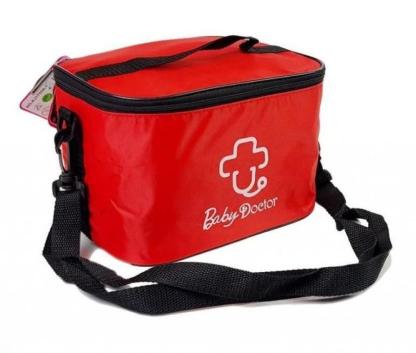 Детска докторска чанта Baby Doc с аксесоари – Червена