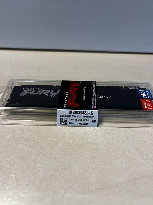 Memorie RAM Kingston FURY Beast DDR5 32GB 6000MHz CL36 – SIGILATĂ