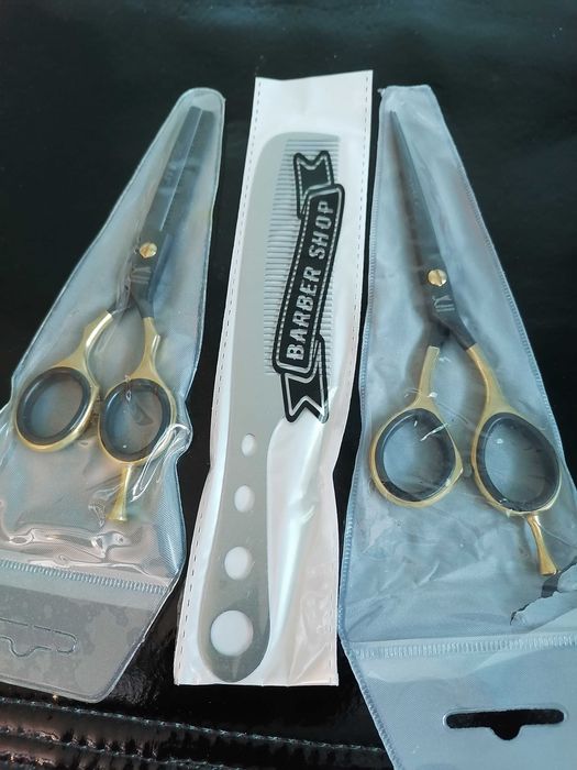 Set Foarfeci profesionale jaguar de tuns filat pieptăn 6