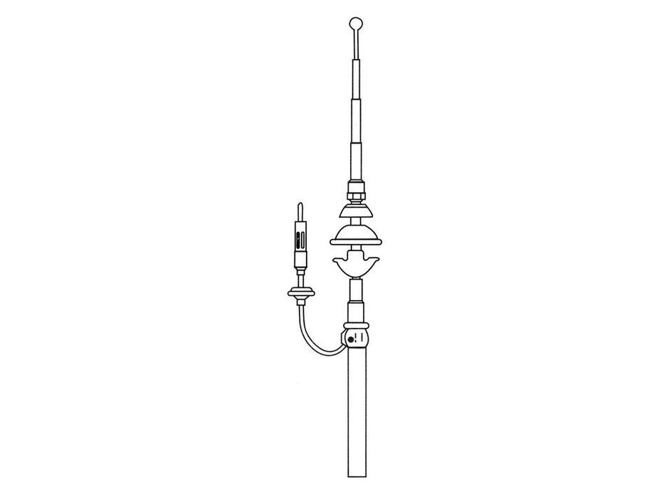 Antena auto aripa Carpoint, telescopica 100 cm, 4 segmente, baza neagra, cablu 1,20 m, unghi reglabil 0-30 grade
