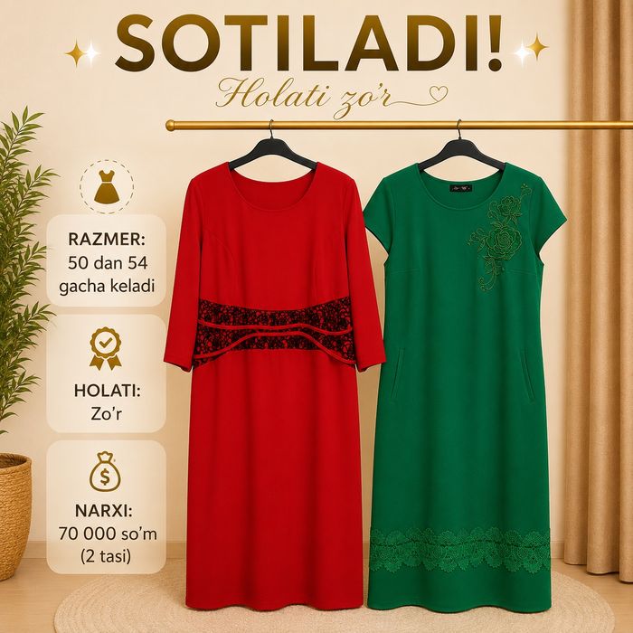 Ayollar va qizlar kiyimi holati zoʻr