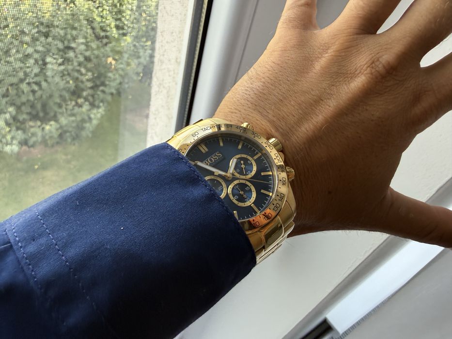 Ceas  Hugo Boss Gold Ikon aur 18k schimb cu seiko , omega , hamilton , breitling