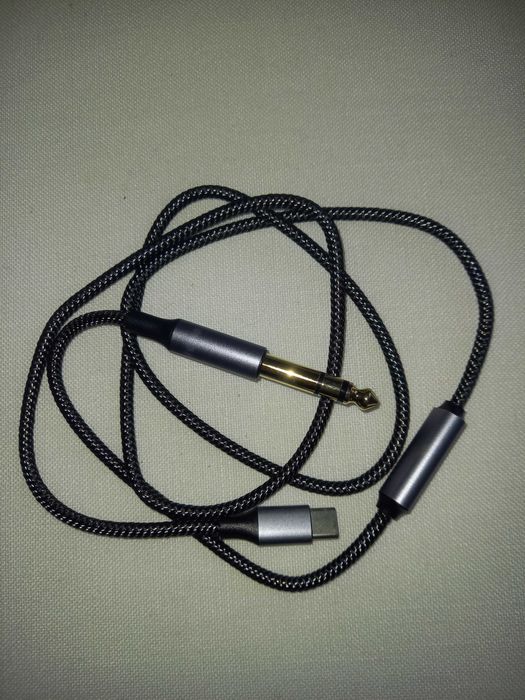 Cablu USB-C (tata) - Jack audio 6.35 mm (tata), lungime 1 m