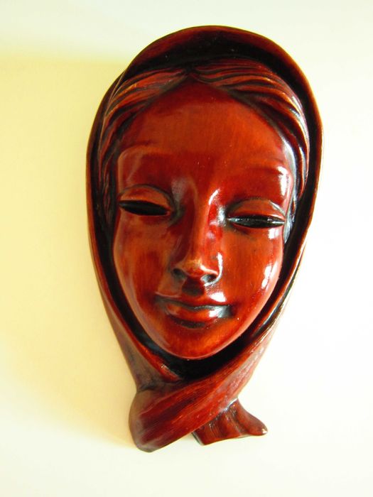 cadou rar arta  Achatit original Fecioara Maria Madonna Germania'60