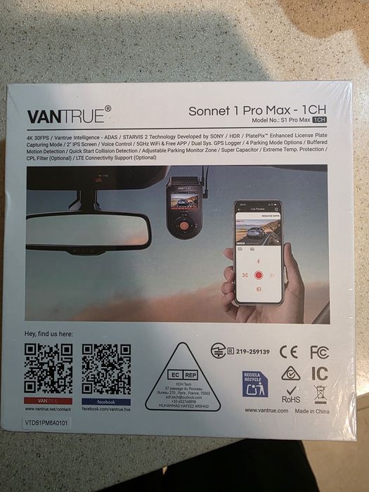 Camera auto Vantrue Sonnet S1 Pro Max