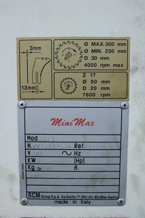 Circular SCM pentru tivit cherestea