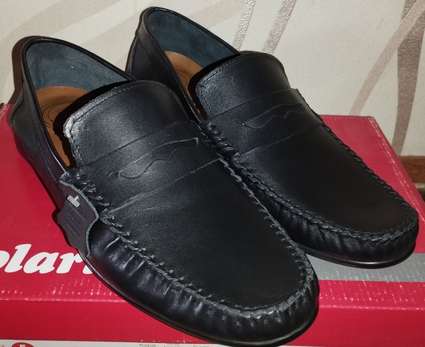 Мужские турецкие макасины.Натуральная кожа