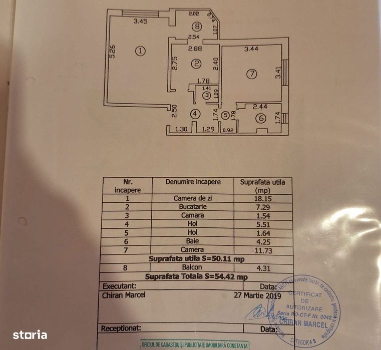 Doraly mall-apartament 2 camere decomandat cu gaze