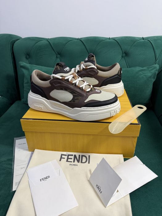 Adidasi Fendi piele naturala 100% Full Box colectie noua