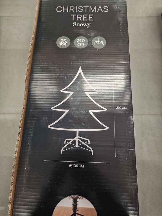 Brad de Crăciun Artificial Nins (Snowy) – Înălțime 210 cm