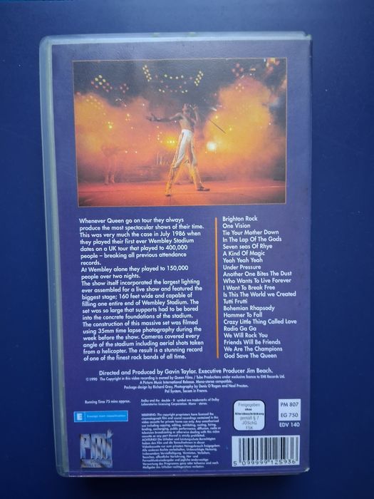 Лот Видеокасети VHS QUEEN at Wembley Freddie Mercury Tribute / 1986 го