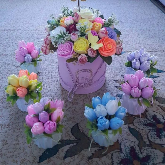 Arzon va sifatli sovunli gullar. Yoqimli Hidi butun honaga taraladi.