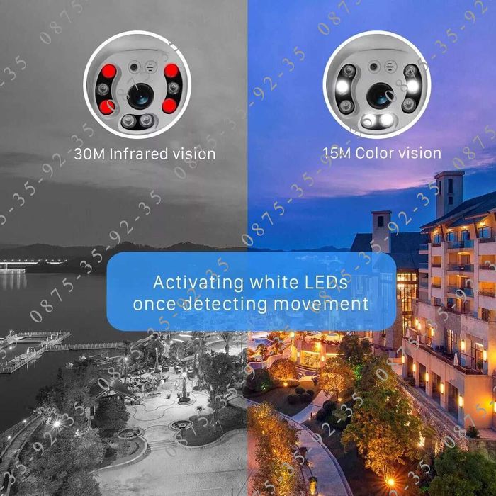 ICSEE 8MP Външна Водоустойчива WiFi + LAN камера Куполна PTZ IP CAMERA