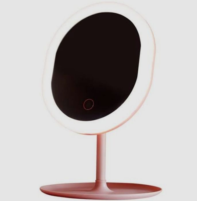 Oglinda ovala cu led