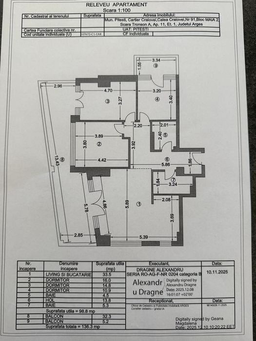 Apartament-bloc nou 2026 -4 camere-163mp-terase--Persoana Fizica