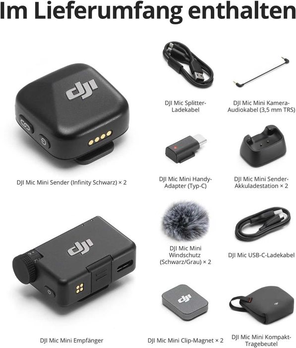 DJI Mic Mini Безжичен Микрофон 2 TX + 1 RX