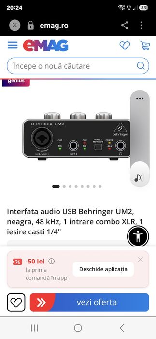 Vând microfon și behringer
