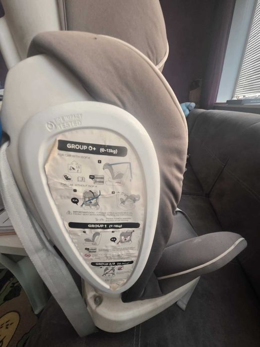 Стол за кола 0-36 кг.  ISOFIX 360° сиво