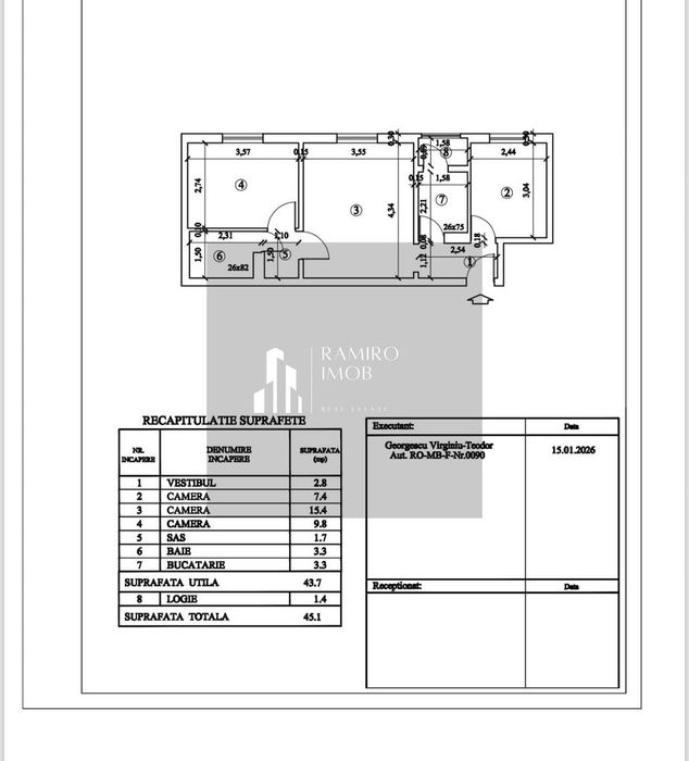 Apartament 3 camere Bd Constantin Brancoveanu /loc parcare