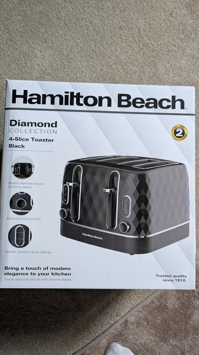 Тостер Hamilton Beach 4 филии, 2300 W, 6 контрола за изпичане,HBT3221B