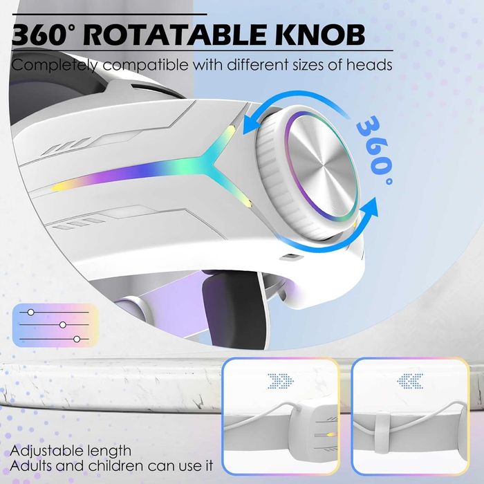 NEWZEROL 12000mah каишка за глава с батерия за Quest 3S,9V 2A PD, бяла