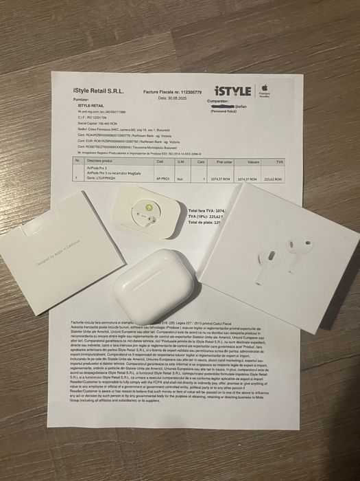 Apple AirPods Pro 3 cu factură